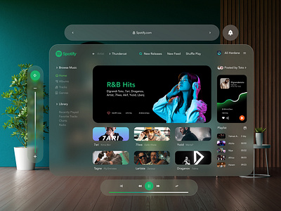 Music Dashboard Design - Spotify app dashboard design graphic design illustration inspiration logo mobile app music ui ux design