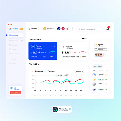 Dashboard Finance - Ui design app app dashboard design graphic design illustration inspiration logo mobile app ui ux design