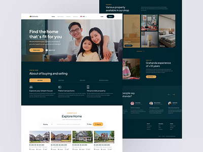 Grahanda - Real Estate Landing Page home house landing page motion prototype real estate