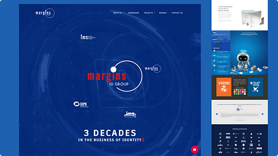 Margins ID Group Homepage app branding design ui ux web design