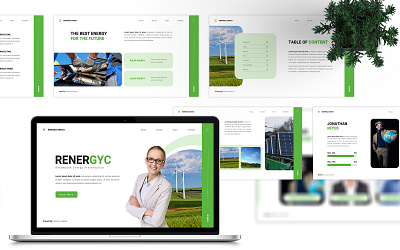 Renergyc - Renewable Energy Presentation agency business clean climate design electricity energy green power powerpoint presentation renewable solar sustainable typography