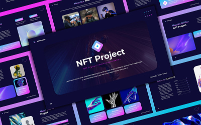 NFT Project - NFT Digital Creative Presentation business creative crypto cryptocurrency design esport future game gaming metaverse nft powerpoint presentation reality technology typography virtual vr