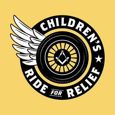 Children's Ride for Relief Logo branding charity graphic design illustration logo logo design tshirt