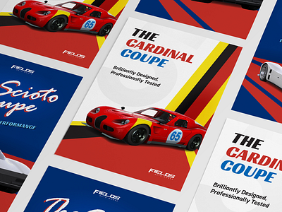 Automotive Retro Racing Car Print Flyer Design automotive brand branding car flyer layout mockup poster print racing retro vintage