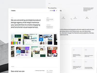 Disaina - Branding & Digital Product Design Agency - Web Design agency creative design digital home page landing page minimalist monochrome product design studio ui ui design ui kit uiux uiux design vektora web web design website website design