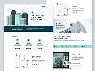 Slatraction Construction - Building Web Design branding construction design elegant figma graphic design template ui ux web design