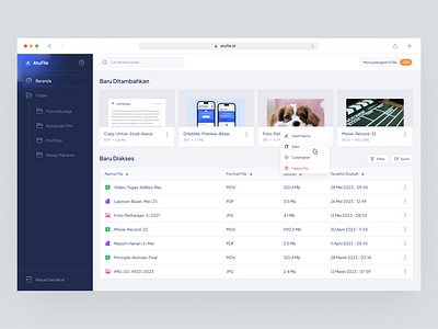 Storage Manager Dashboard by Farrel Putra on Dribbble