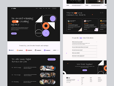 Digital Agency Landing Page agency creative design design digital agency graphic design landingpage minimal design product design ui web web template webdesign website