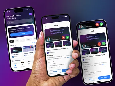 Customize Dynamic Island App clean color custom dark design figma galaxy iphone mobileapp mobileui ui ui ux ui design uidesign uiux user interface