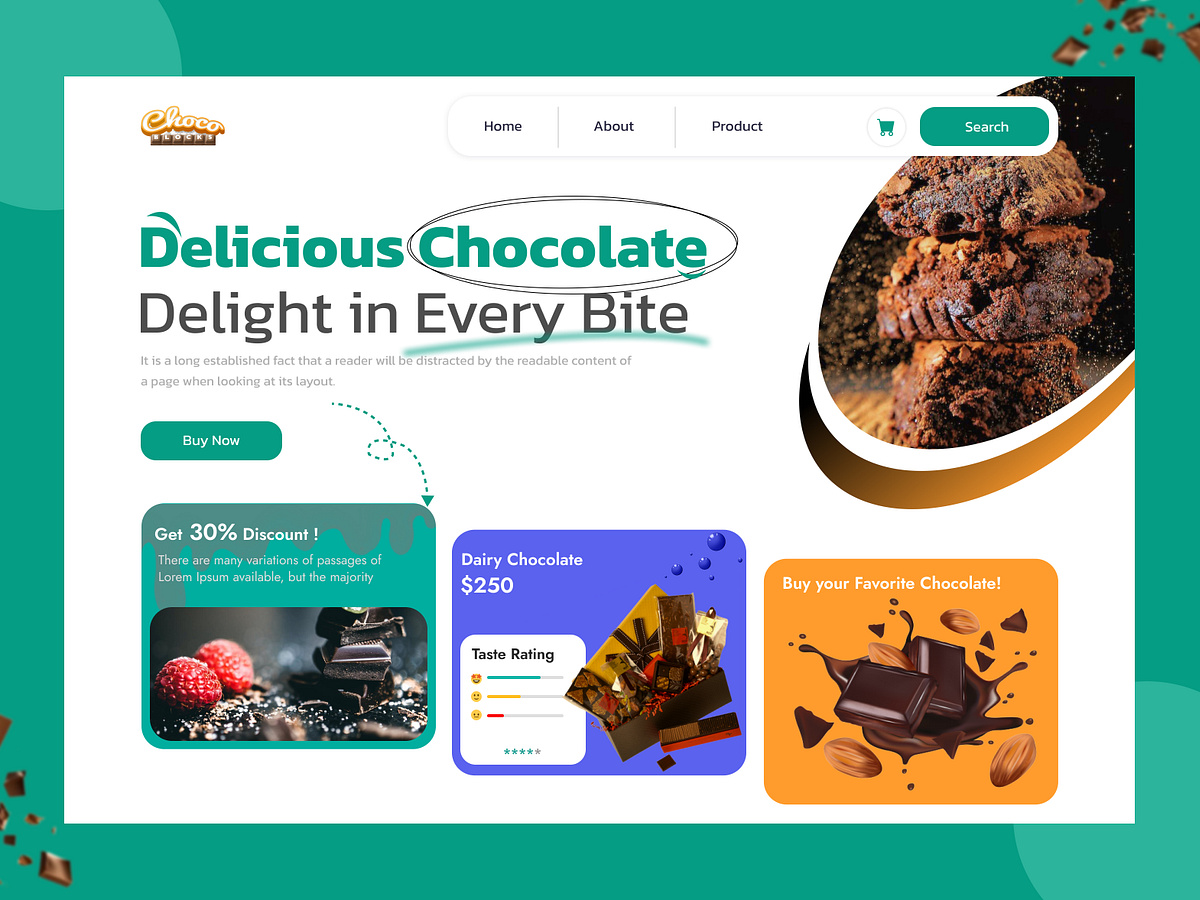 Chocolate Landing Page designs, themes, templates and downloadable ...