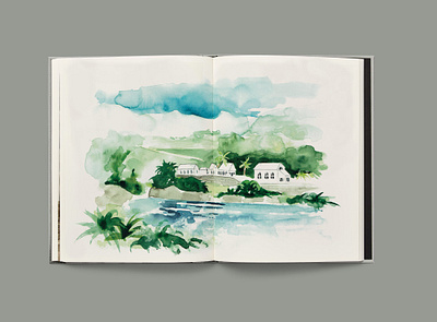 La Reunion book illustration watercolor