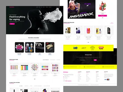 vapevandal Landing Page branding graphic design logo ui