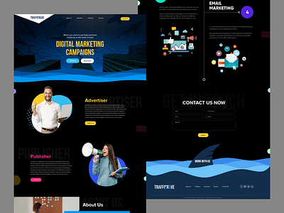 Trafficrave Landing Page branding graphic design logo motion graphics ui