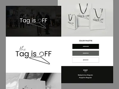 Tag is off Branding Cloth Bag branding graphic design logo ui