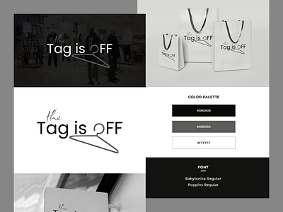Tag is off Branding Cloth Bag branding graphic design logo ui