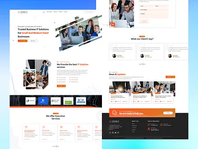 Stride ItBusiness it Solution Landing Page branding graphic design logo ui