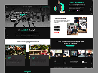 Rugby Landing Page branding graphic design logo motion graphics ui