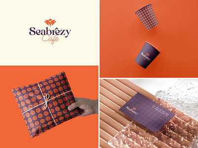 Seabrezy Cafe branding cafe cafe logo design coffeelogo creative design designer elegant flower logo logotype minimalist modern nextmahamud restaurant seabeach symbol typography