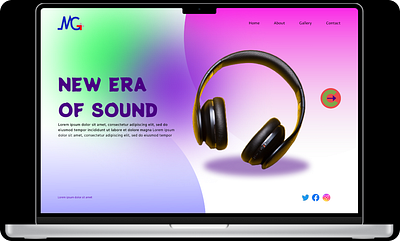 website for Headphone app appdesign branding design graphic design ui uidesign uiuxdesign ux uxdesign webdesign