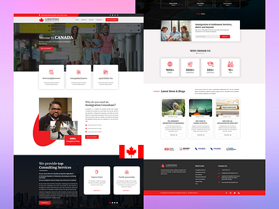 LODESTONE immigration Services inc Landing Page branding graphic design logo motion graphics ui