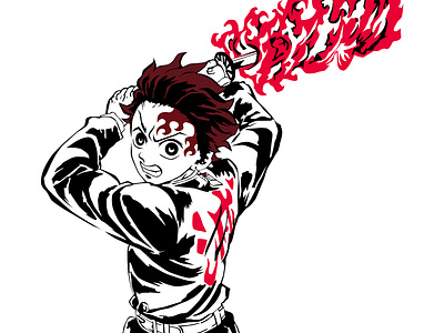 Tanjiro Kamado from Demon Slayer - Anime FANART by Sai Liz on Dribbble