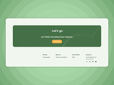 Footer Design banner branding design footer footer deign green ui uiux web design