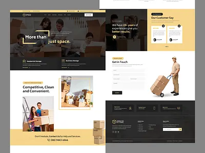 OSBORNE PARK SELF STORAGE Landing Page 3d branding graphic design logo motion graphics ui