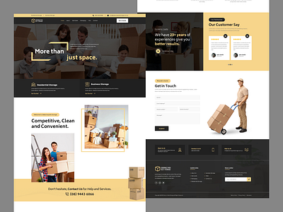 OSBORNE PARK SELF STORAGE Landing Page 3d branding graphic design logo motion graphics ui