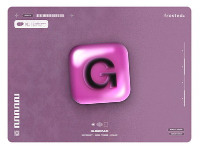Frosted. Icons - 011 - Gumroad 2d 3d effect blown glass design every day designed with figma frosted icon glass icon glassmorphism graphic design gumroad icon app icon design icon set ios logo macos neumorphism visionos