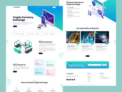 Eaenom Landing Page 3d animation branding graphic design logo motion graphics