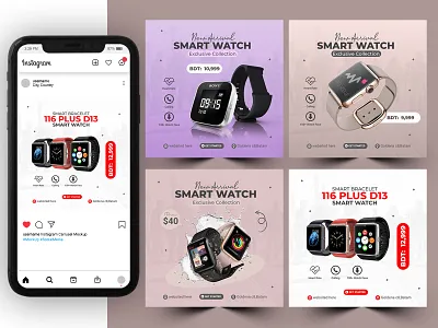 Smart Watch Ads Social Media Post & Product Banner design branding design holorogy luxury watch smart ads smartwatch ads styles time watch smart watchfam watchgeek watchlover watchphotography wriswatch