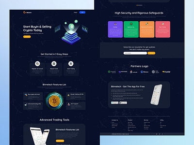 BITMELECH Landing Page animation branding graphic design logo motion graphics ui