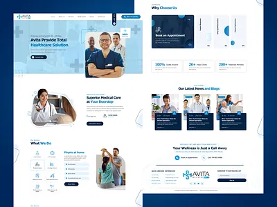 AVITA HELTH Landing Page branding graphic design logo motion graphics ui