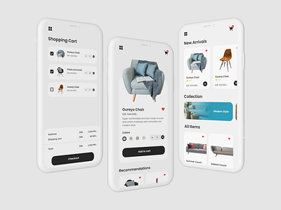 Interi app decor design furnish furniture interior mobile store ui ux