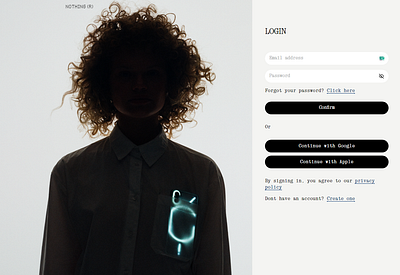 Nothing Login Page design animation css css3 design form html html5 js login login and sign up page login and signup nothing singup ui uixi web content web design web developmet website xi deisgn