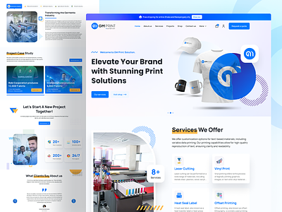 Printing Solution Company Website Template design print print company printing solution ui ui design user experience user inteface ux ux design website design