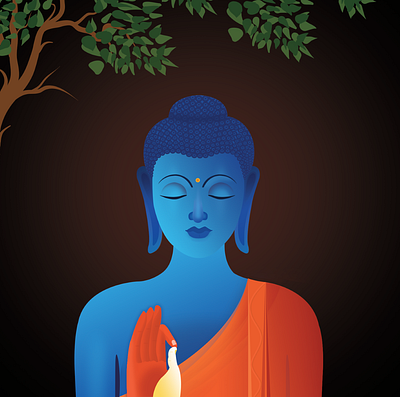 Buddha graphic design illustration vector