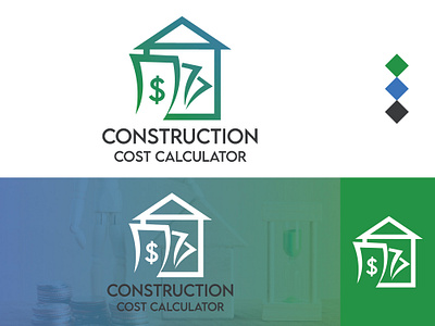 Construction Cost Calculator Logo brand identity design brand logo branding company logo design graphic design illustration logo ui vector
