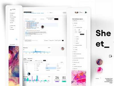 UI panels ❄️ Snowflake UI redesign and rebranding web design