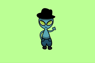 Mascot alien logo adobe alien logo apparel logo branding chibi colorful logo cute logo design flat design graphic design identity illustration illustrator inspiration kids logomark mascot character streetwear vector vector art