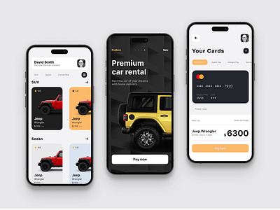 Car Rental Mobile App Design - Convenient and Seamless On-The-Go app appdesign carbooking carrentalapp carrentalservice convenienttravel design digitaldesign mobileappdesign mobileui onthegorentals rentacar traveltechnology uiinspiration userexperience userinterface uxdesign