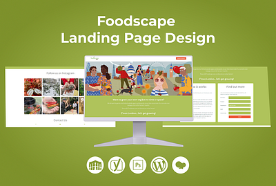 Foodscape Landing Page Design call to action buttons culinary delights landing page design user friendly interface visually stunning website design