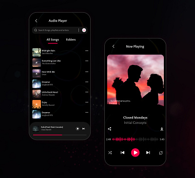 Audio Player design figma ui ux