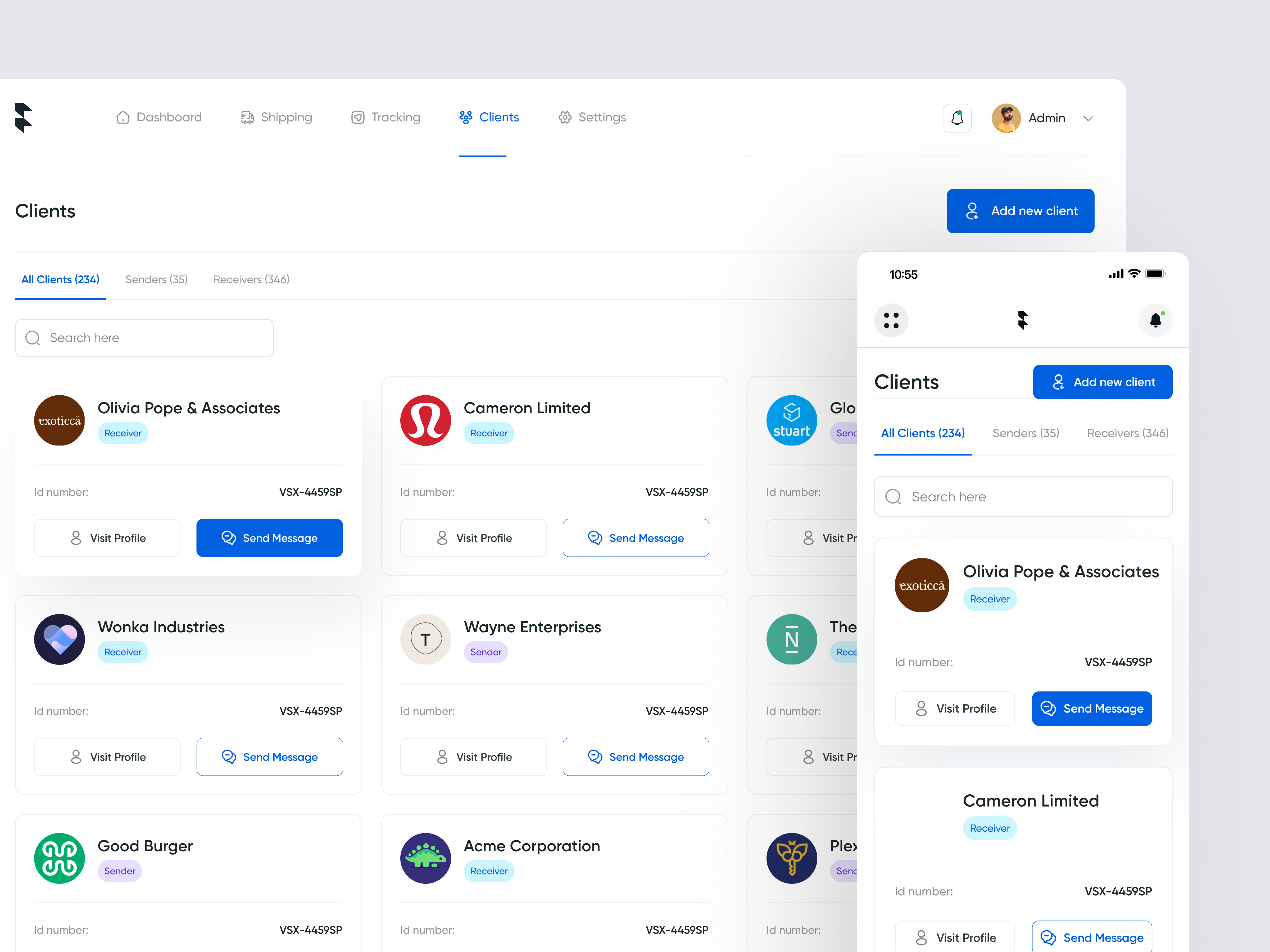 Shiply Cargo Shipping SaaS -Client list b2b b2c cargo courier dashboard freight logistic logistics packaging parcel product design saas shipment shipping traceing tracking transportation web app web design website