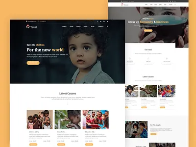 Non Profit HTML Website Templates using Bootstrap - Trust volunteer