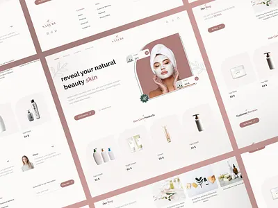 Skincare Website Design: Landing Page app beauty beauty website branding daily ui design graphic design illustration landing page landing page design logo skincare skincare landing page skincare website ui ui design ux vector website design