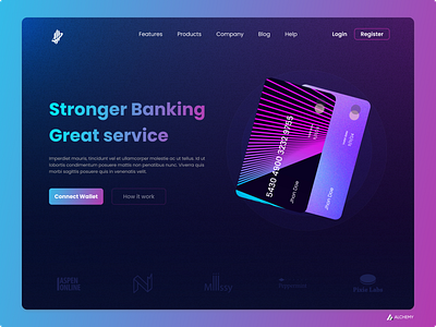 Banking Service - Landing page banking design graphic design landing page ui