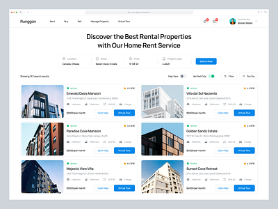 Runggon agency agent airbnb booking dashboard design home rental hotel booking minimal property property management property website real estate real estate agency rent property rental ui ui design web design