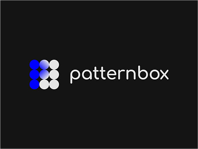 Patternbox Logo abstract box brand branding graphic design identity logo logodesign minimal modern pattern round shapes typography unique