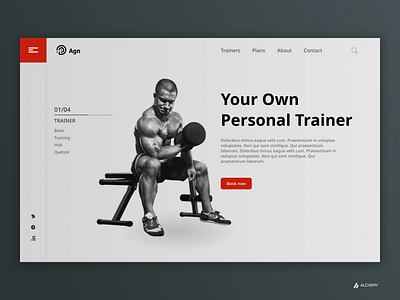 AGN - Your Personal Trainer design fitness health landing page personal trainer ui